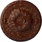 Ekena Millwork Amelia Ceiling Medallion (Fits Canopies up to 2 3/8"), 19 5/8"OD x 3/4"P, Burnished Mahogany Crackle CM20AMBMC - alternate 1
